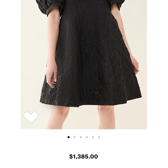 NWT Simone Rocha Puff Sleeve Bustier Dress w/Jacquard Detail - Picture 3 of 11